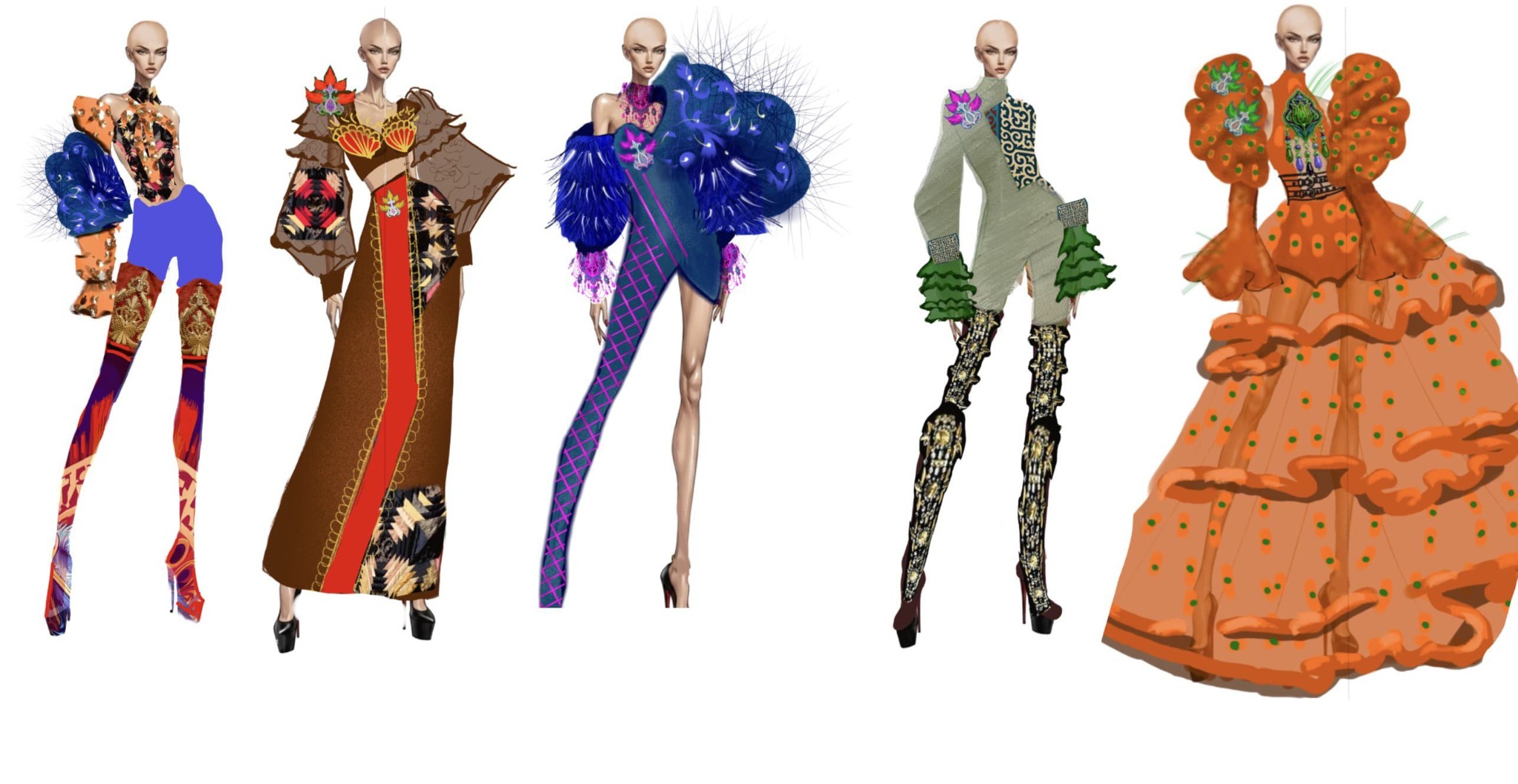 Fashion collection concept board